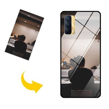 Customized Realme V15 5G Tempered Glass Phone Case with Your Photos, Texts, Design, etc.
