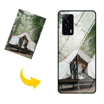 Realme X7 Pro Ultra gehärtetes Glas Handyhülle mit eigenem Foto und Design selbst machen