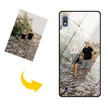 Funda de cristal móvil para Samsung Galaxy A10 personalizada con fotos