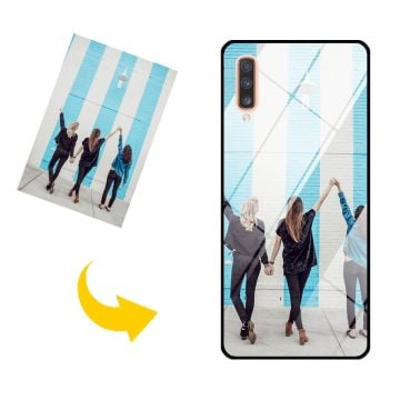 Funda y carcasa de cristal para Samsung Galaxy A70 con foto personalizada