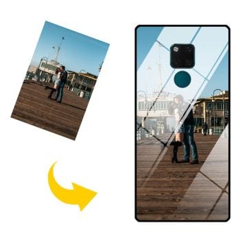 HUAWEI Mate 20 X puhelimen suojakuori karkaistulla lasilla omalla kuvalla