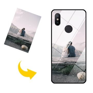 Xiaomi 6X gehärtetes Glas Handyhülle mit eigenem Design und Foto selber online gestalten
