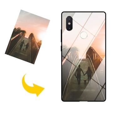 gepersonaliseerd Xiaomi Mi 8 SE gehard glas hoesje ontwerpen en bedrukken met foto