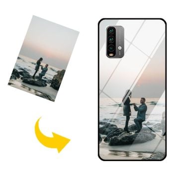 Custom Xiaomi Redmi 9T / Redmi 9 Power Tempered Glass Phone Case with Your Own Design, Photos, Texts, etc.
