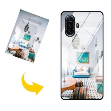 gepersonaliseerd Xiaomi Redmi K40 Gaming telefoonhoesje van gehard glas maken met eigen foto