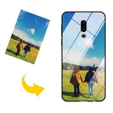 gepersonaliseerd MEIZU 16 Plus gehard glas hoesje ontwerpen en bedrukken met foto