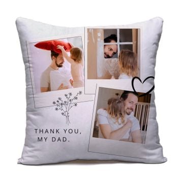 Oreiller carré / taie d'oreiller 35 x 35 cm (13,8 "x 13,8") personnalisée avec photo et texte