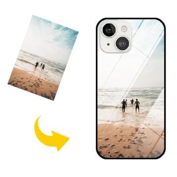 Customized iPhone 13 Tempered Glass Phone Case with Your Own Design, Photos, Texts, etc.