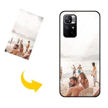 Custom Made Xiaomi Redmi Note 11 Tempered Glass Phone Case with Your Photos, Texts, Design, etc.
