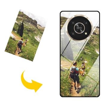 gepersonaliseerd HONOR X30 gehard glas hoesje ontwerpen en bedrukken met foto