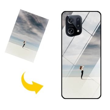 OPPO Find X5 gehärtetes Glas Handyhülle mit eigenem Foto und Design selbst online gestalten