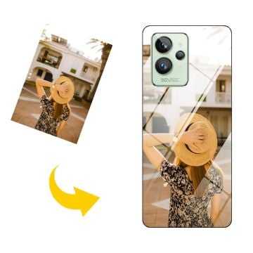 Personalized Realme GT2 Pro Tempered Glass Phone Case with Your Photos, Texts, Design, etc.