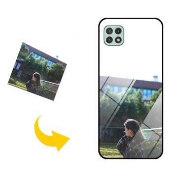 Samsung Galaxy A22 5G gehärtetes Glas Handyhülle mit eigenem Design und Foto selbst online gestalten