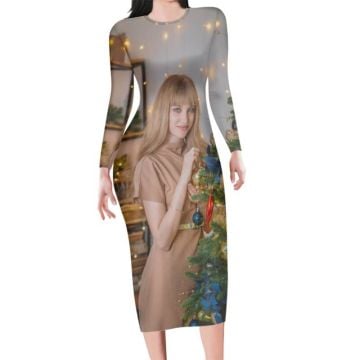Vestido de manga larga personalizado con foto y letra