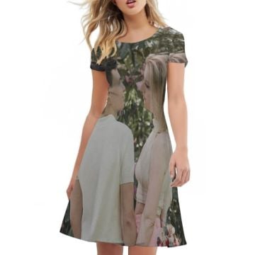 Custom Round Neck Dress with your photos, texts, design, etc.