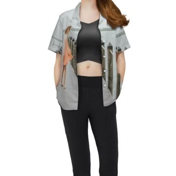 Blusa de manga corta para mujer personalizada con foto y letra