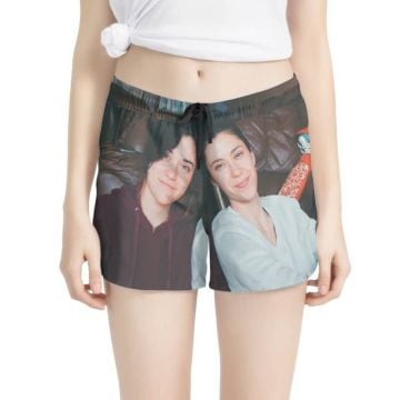 Pantalones cortos de mujer personalizados con foto y letra