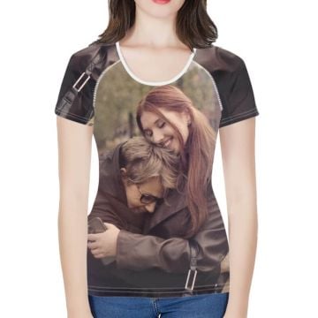 Gepersonaliseerd T-shirt voor dames zelf ontwerpen met eigen foto