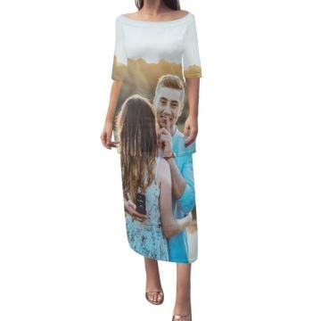 Conjunto de duas peças para roupas da ilha com foto personalizadas
