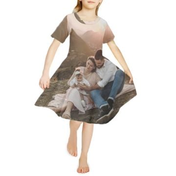 Vestido de niñas personalizado con foto y letra