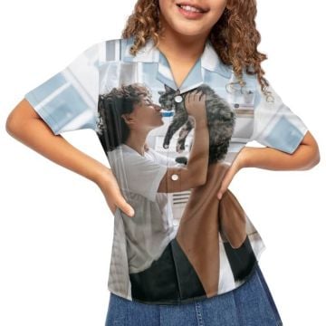 Camisa Hawaiana Para Niño con foto personalizada