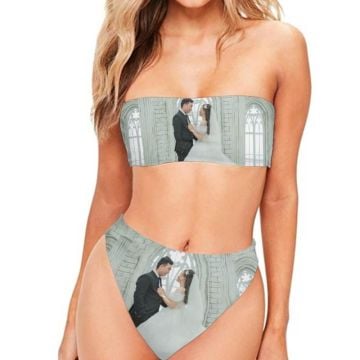 bikini bralette con foto personalizada