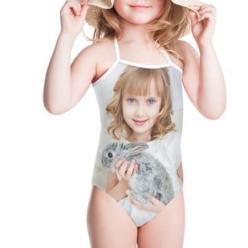 Trajes de baño de una pieza para niñas con foto personalizada