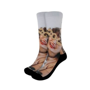 Calcetines de la tripulación con foto personalizada