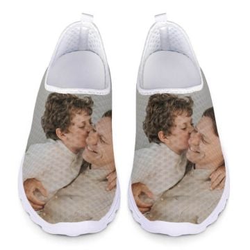 Baskets en maille pour homme personnalisées avec photo et texte