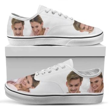 Zapatos de lona para hombre personalizados con foto y letra