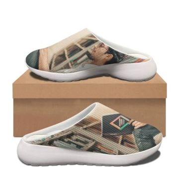 Custom Men's Mesh Slippers with your photos, texts, design, etc.
