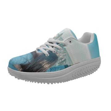 Zapatos de plataforma personalizados con foto y letra
