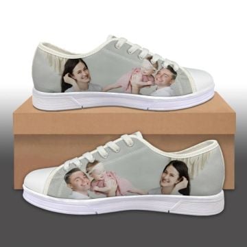 Zapatos bajos de hombre personalizados con foto y letra