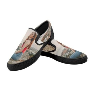 Sneakers basse da donna personalizzate con foto