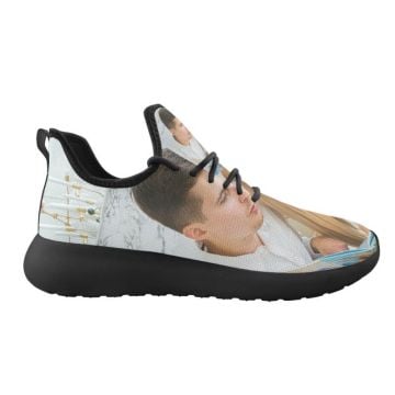 Zapatos de punto con mosca para hombre personalizados con foto y letra