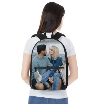 Mochila personalizada con foto y letra