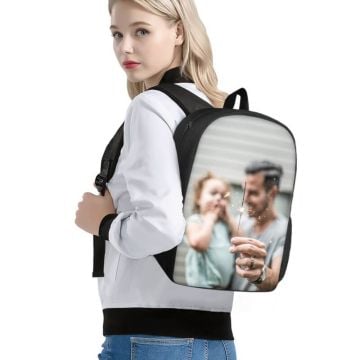 15 inch kinderrugzak met rits ontwerpen en maken met eigen foto