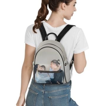 Mochila informal para mujer personalizada con foto y letra