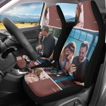 Fundas para asientos de coche personalizada con foto y letra