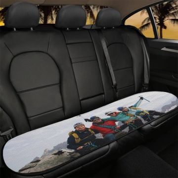 Cojín del asiento trasero personalizado con foto y letra