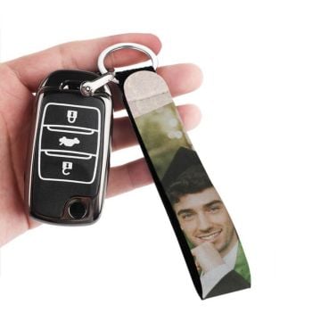Gepersonaliseerd sleutelhanger zelf ontwerpen met eigen foto