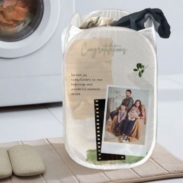 Panier à linge personnalisé avec photo