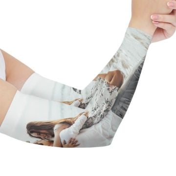 mangas de brazo personalizadas con foto y letra