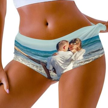 Pantalones cortos tipo botín para mujer personalizados con foto y letra