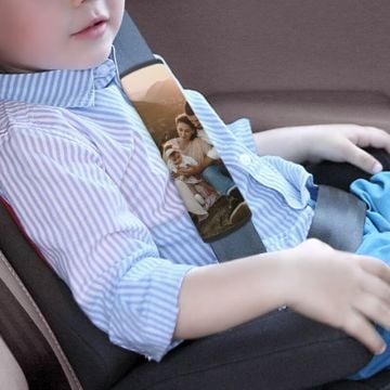 Almohadillas para cinturón de seguridad para niños personalizadas con foto y letra