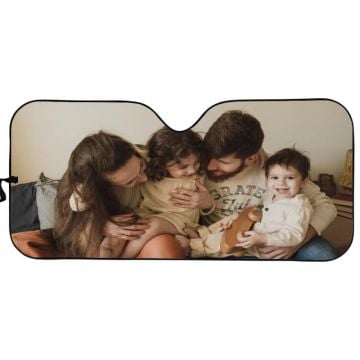 Parasol para parabrisas de coche personalizado con foto y letra