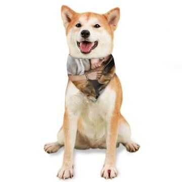 Custom Triangle Pet Scarf With Photos, Design, Texts, etc.
