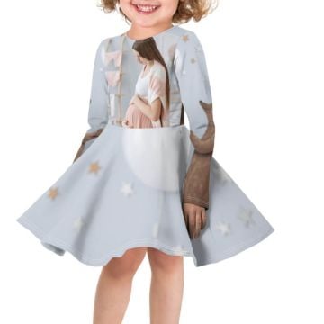 Vestido de manga larga para niños con foto personalizada