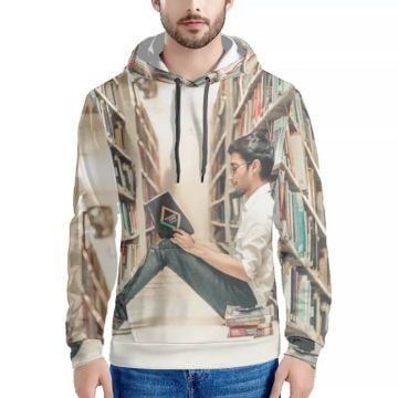Sweat à capuche en polaire fine pour hommes personnalisé avec photo et texte