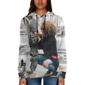 Custom Women's Thin Fleece Pullover Hoodie With Pictures, Name, Design, etc.